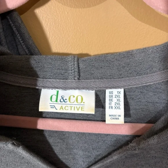 Denim&Co Gray Hooded Sweatshirt - Picture 4 of 9